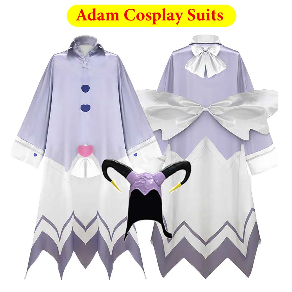 

Мужской костюм Адама для косплея: халат, шляпа, наряд для ролевых игр в аниме-отеле, карнавальный костюм для Хэллоуина и вечеринок, фантазийный комплект