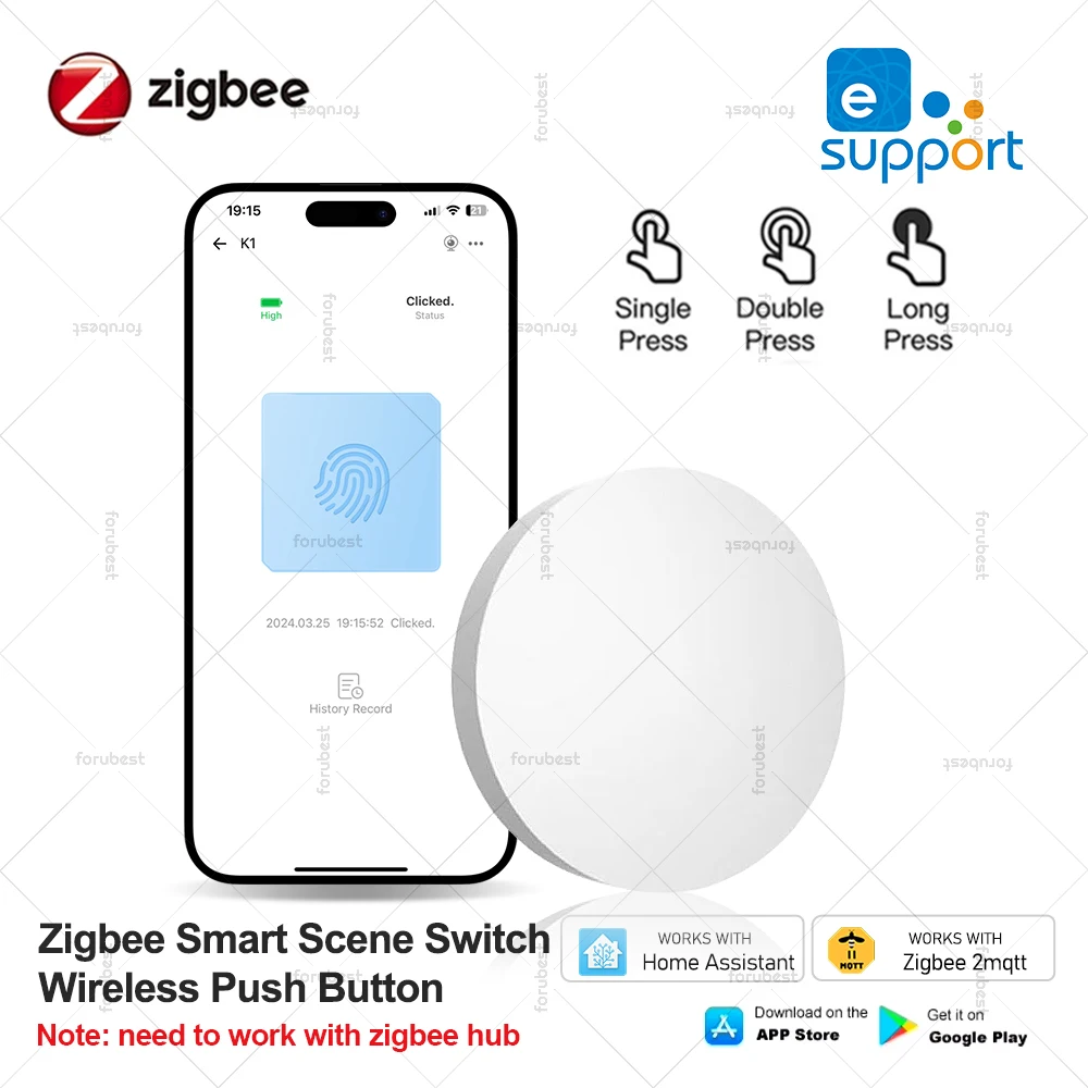 Ewelink Zigbee Smart Button Scene Switch Wireless Push Button Battery Powered Automation Scenario Switch Support Home Assistant