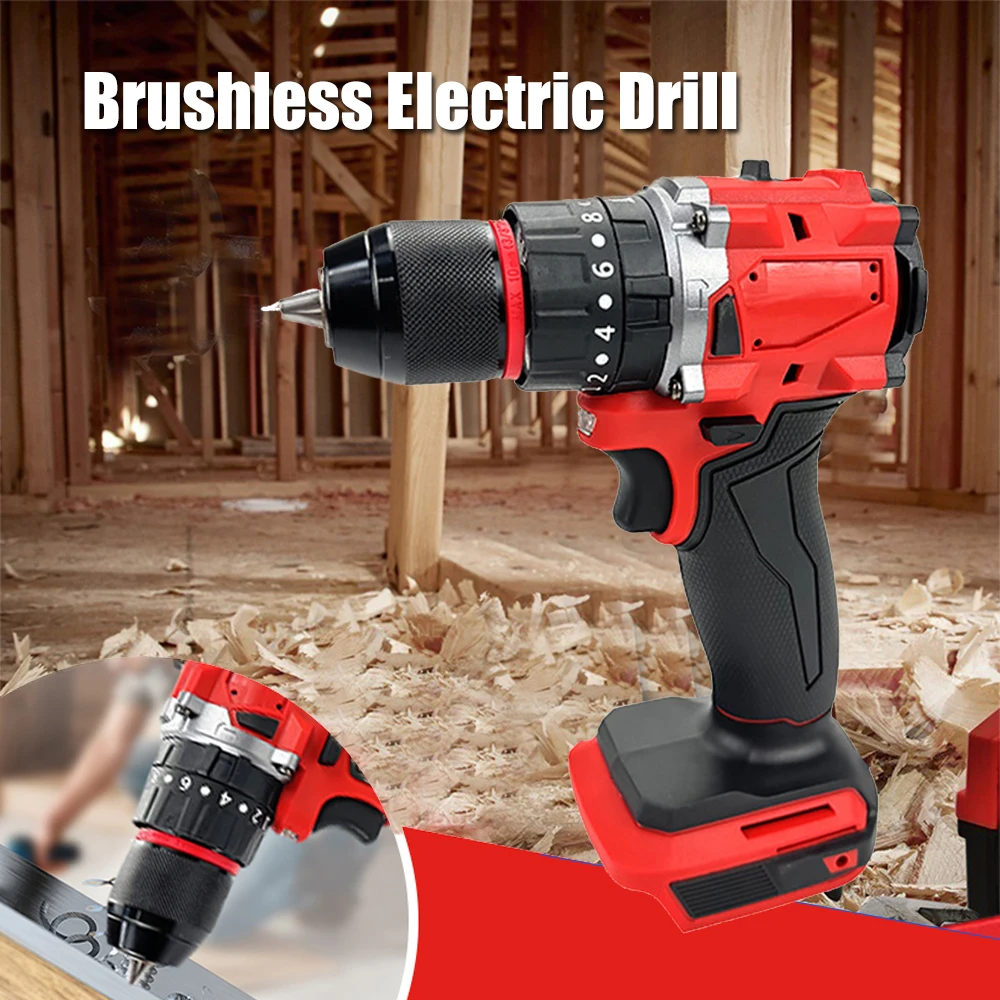 مثقاب احترافي بدون فرش مدمج 20 تروس وتصميم خفيف الوزن مثقاب كهربائي بدون خطوات لبطارية ماكيتا #3