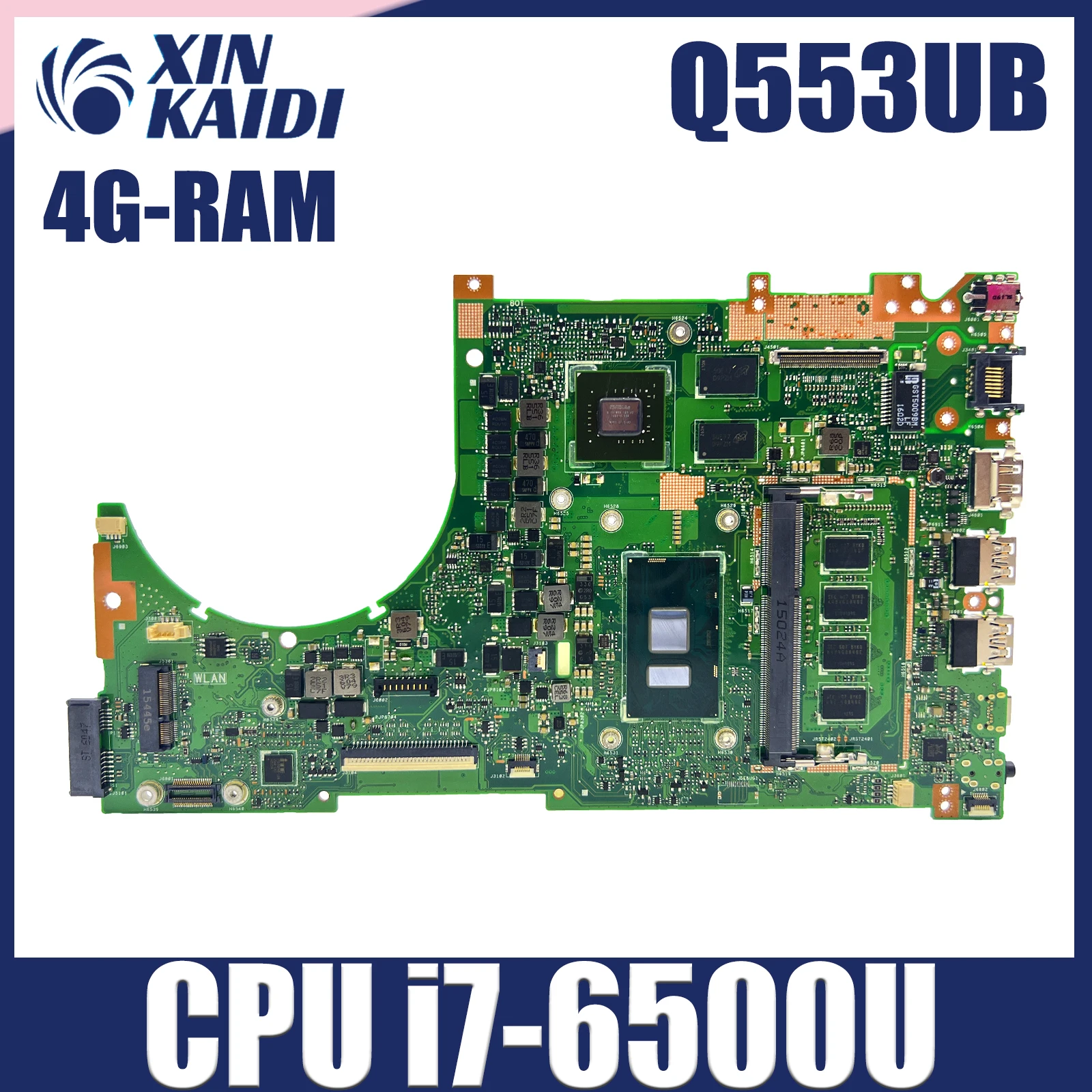 

Q553UB Mainboard For ASUS Q553UB Q553U Q553UB Laptop Motherboard With i7-6500U CPU GT940M-V2G 4GB RAM Fully Tested OK