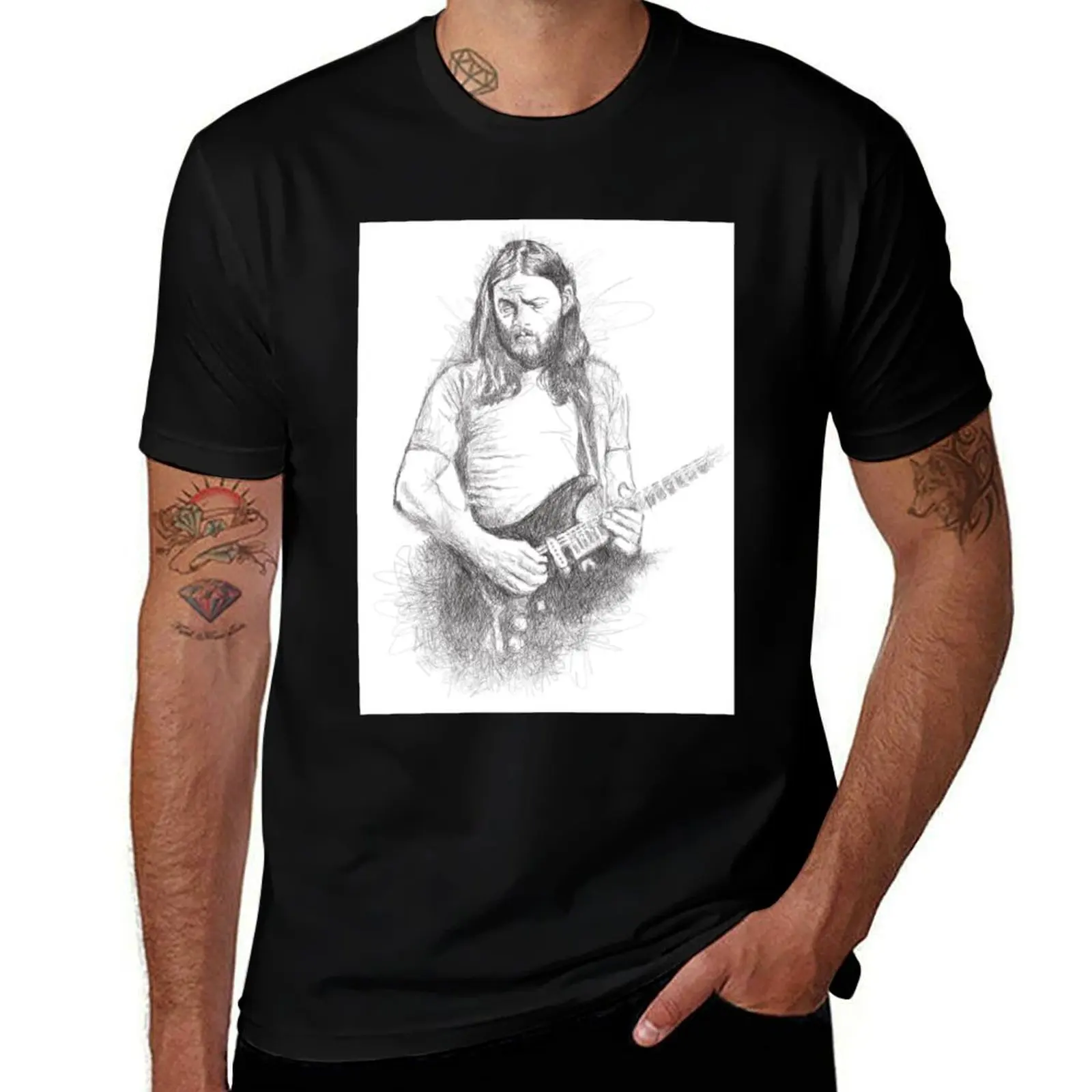 

Gilmour Scribble Art T-Shirt korean fashion sublime quick-drying t shirts for men graphic