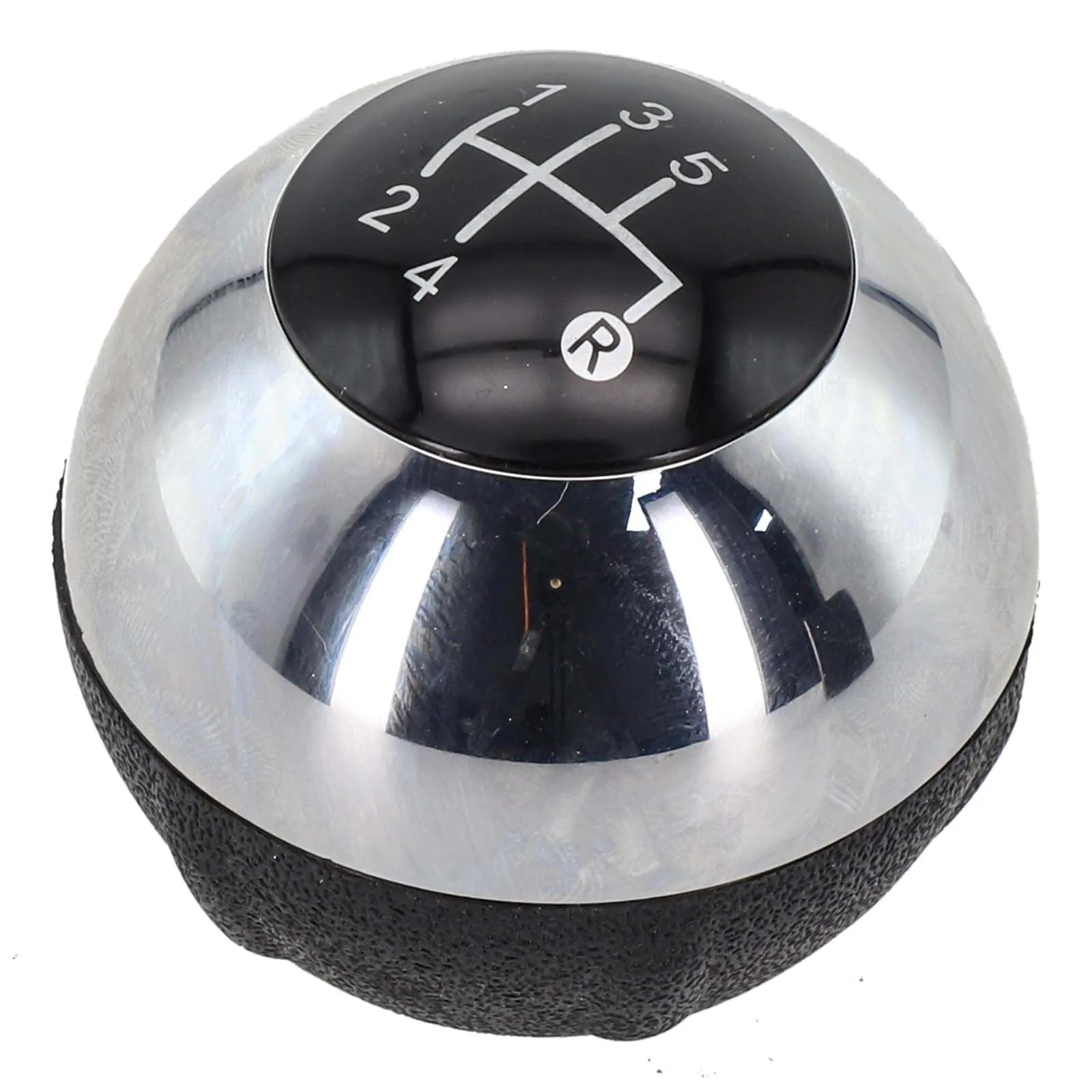 Precision Engineered 5-Speed Gear Knob Head for Fiat 500 2012-2018 with Chrome Black Exterior and Strong Durability