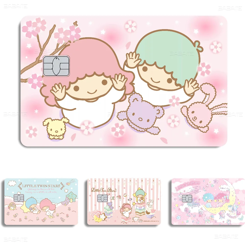 L-Little T-Twin s-stars Fashion Matte Gold Silver Black Matte Film Skin Sticker Tape for Bank Credit Debit Card