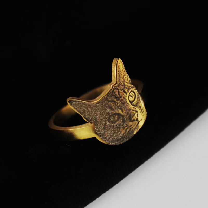 Custom Picture Ring Cute Family Pet Dog Finger Personalized Pet Cat Rabbit Name Photo Ring Women Children Jewelry Birthday Gifts