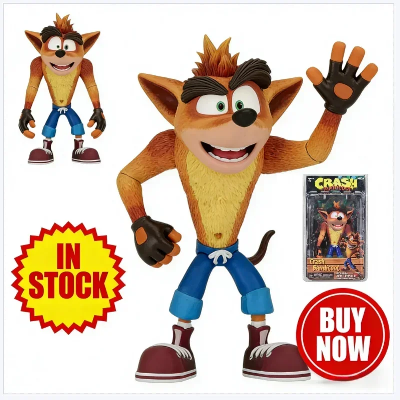 

Hot New IN Stock Crash Figure Game Crash Bandicoot Sane Trilogy Action Anime Figure Toy Doll Decoration Halloween Gifts
