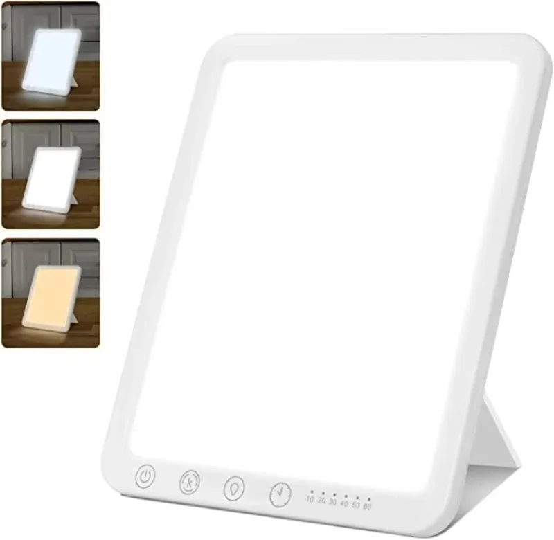 

Лампа для грустной светотерапии. Сезонная лампа для обработки расстройств. Регулируемый 3-режимный пульт дистанционного управления синхронизацией.