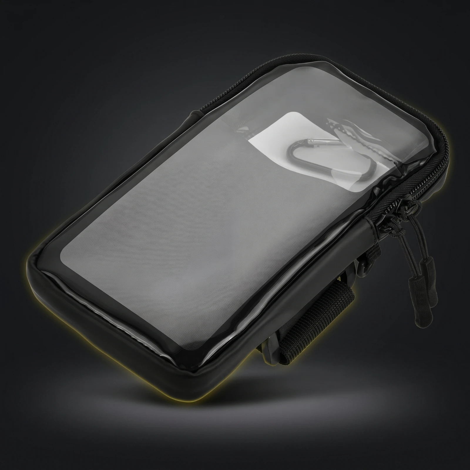 Battery Cover Bag Waterproof Motorcycle Bag with Transparent Panel Motorcycle Storage Pouch Water-Repellent High-Strength