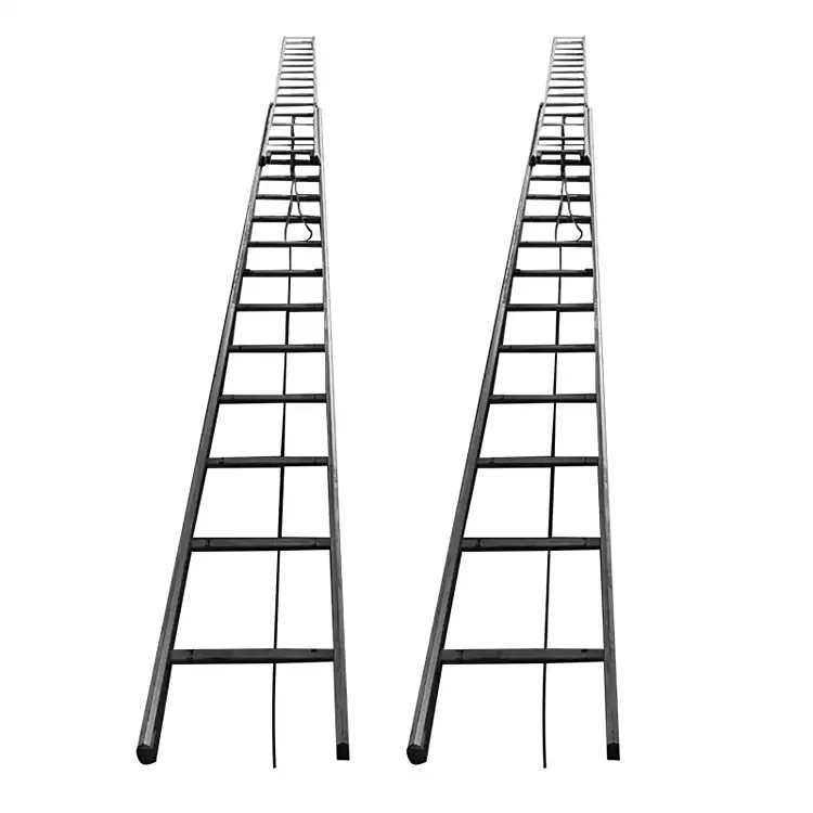 

Рабочие осуществляют капитальный ремонт двухсекционной телескопической эвакуационной лестницы для аварийно-спасательных работ и лестницы для подъема в условиях стихийных бедствий.