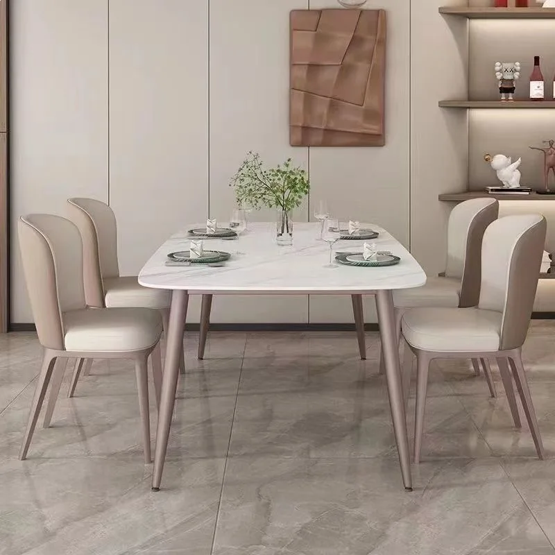 Slate dining table Small apartment Household rectangular Baylor chair Kitchen guest table and chairs