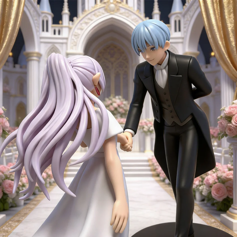 Figurine d'anime Frieren : Au-delà de la fin du voyage, 20 cm, Frieren Himmel, Figurine d'action dansant en demande en mariage, Modèle en PVC, Jouet de collection, Cadeau d'anniversaire