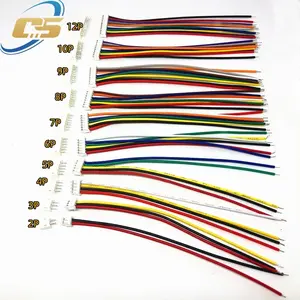 Bilashmart 10SETS Mini Micro ZH 1.5 2/3/4/5/6/7/8/9/10 Pin JST Connector with 100mm length Wires Cables