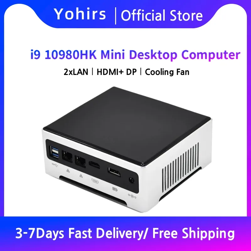 Newest 11th Gen i7 11600H i9 11950H Mini Gamer PC DDR4 M.2 NVMe Gaming PC Dual LAN i226V 2.5G WIN11 Pro HD DP Type-C NUC Mini Pc