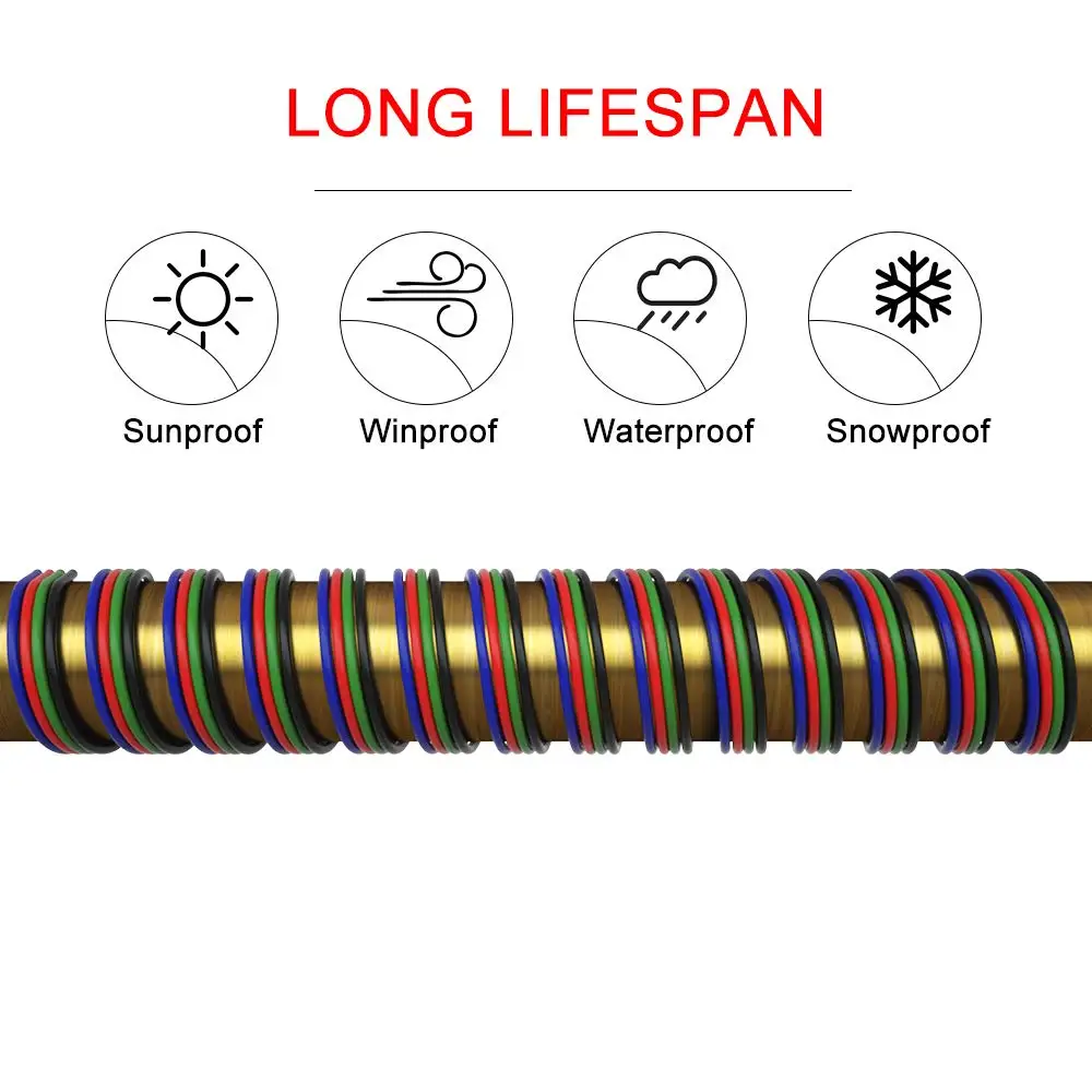 4PIN RGB Wire Conductor Cords 22AWG 5M 10M 50M 100M Extension Cable LED Welding Wire Tinned Copper For 3528 5050 RGB LED Strip