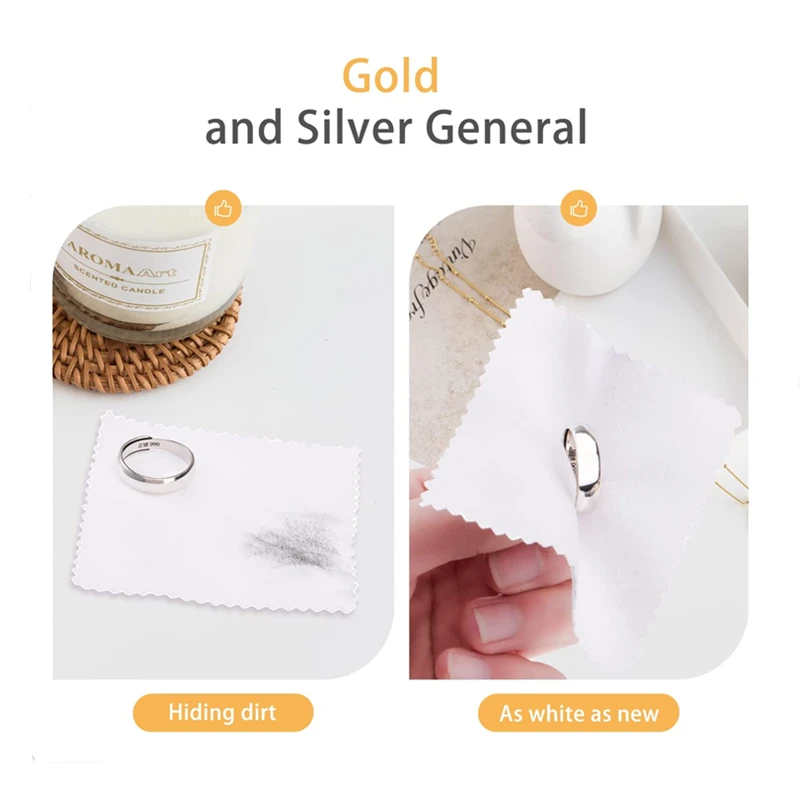 10/50pcs Soft Jewelry Cleaning Cloth Individually Wrapped For Silver Gold Platinum Glasses Watch Coins Cleaner Tools Equipment