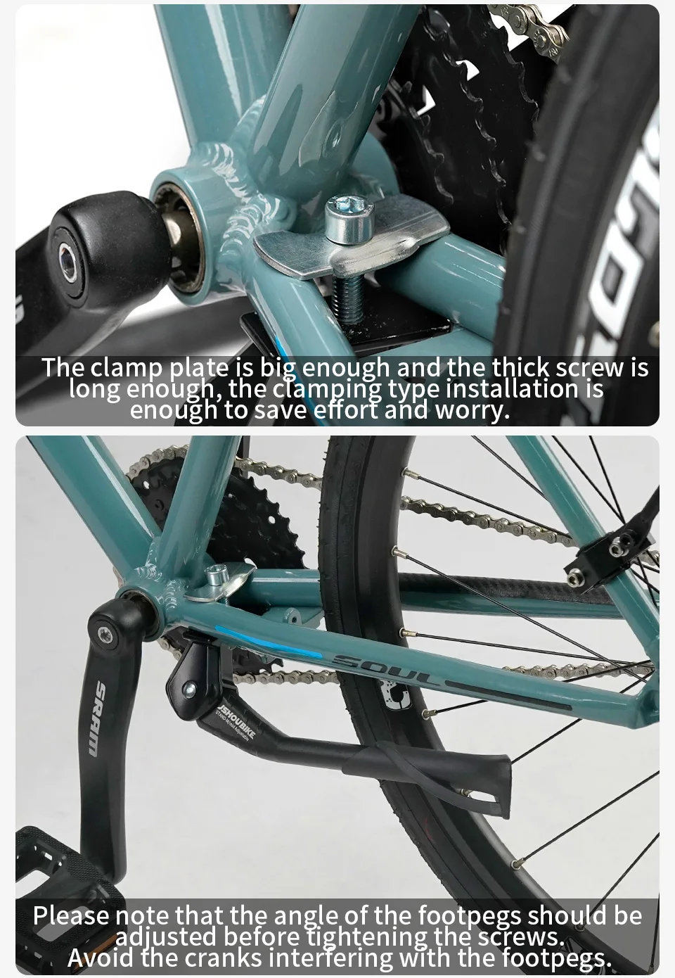 Jshoubike verstellbarer Fahrradst änder Aluminium legierung MTB/Schnee/Faltrad/Elektro fahrzeug Fahrrad Seiten fuß stütze 24-29 Zoll – Detail 18