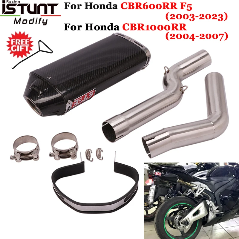 

Slip On For Honda CBR1000RR CBR600RR F5 2003 - 2023 Motorcycle Yoshimura Exhaust Escape Systems Link Pipe Carbon Fiber Muffler