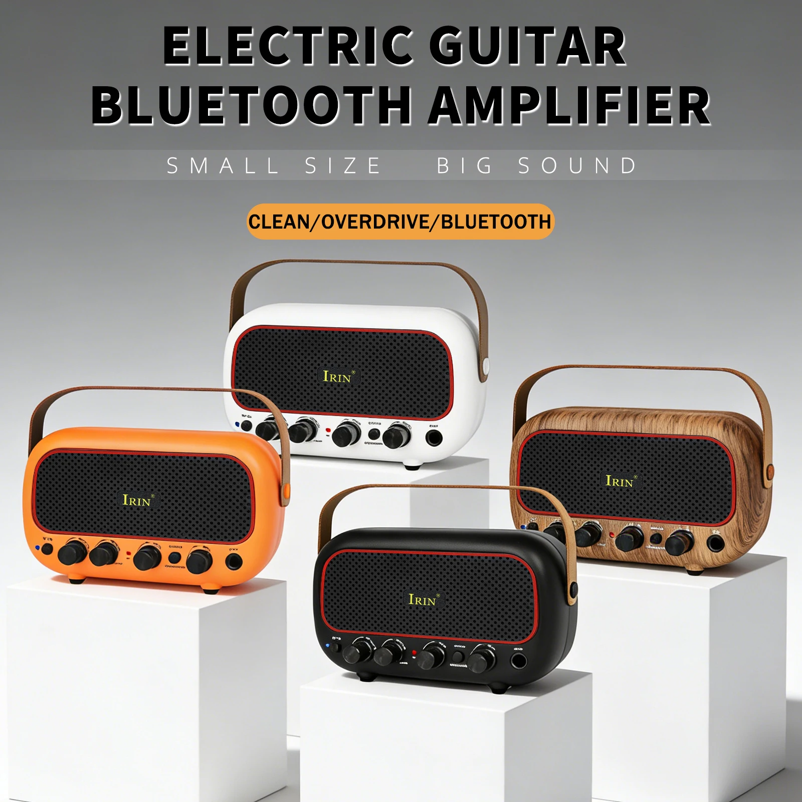 IRIN MY-01 Guitar Amplifier Wireless Bluetooth Amp Speaker with Clean & Overdrive Channel Free Gift Wireless Guitar System