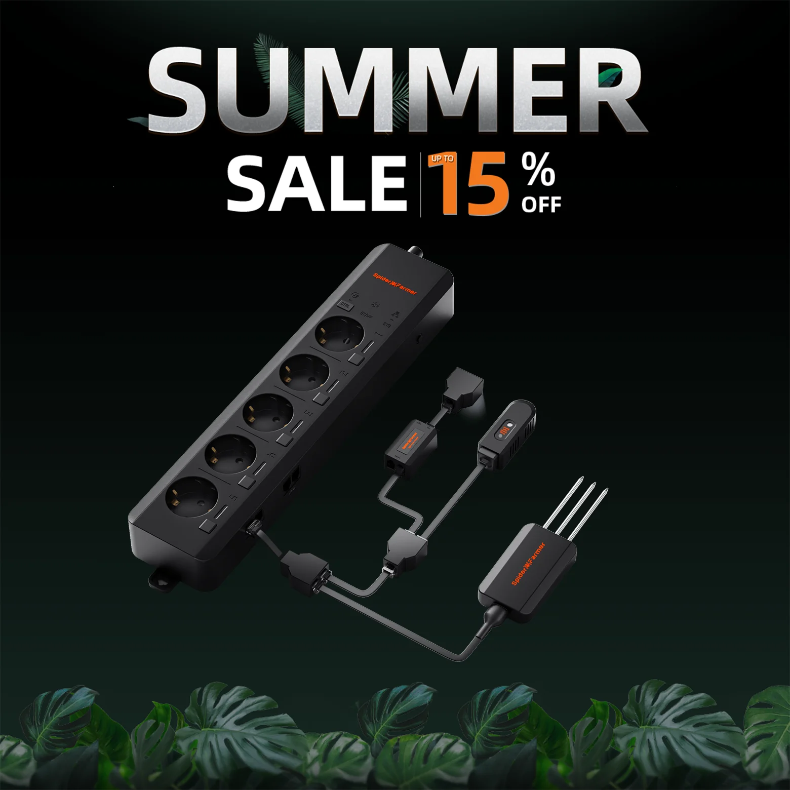 

2024 Spider Farmer Genius Grow System AC5 Power Strip Kits App-Based Smart Strip for Hydroponics Indoor Veg Flower Plants