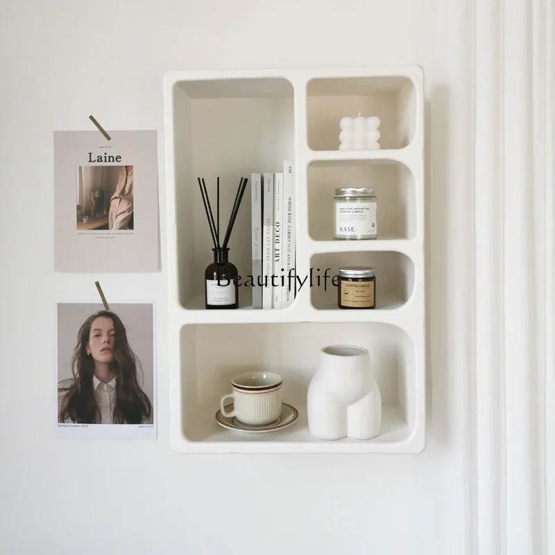 

yj32 Nordic white hanging storage balcony wall cabinet living room cave cabinet simple storage cabinet