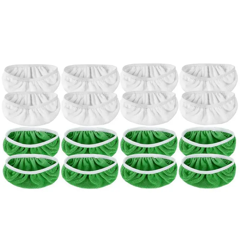 

8pcs Reusable Mop Pads For Wet/Dry Cleaning Easy Attach Durables & Versatiles For All Rooms Wet Mop Pads Dry Sweeping Refill Pad