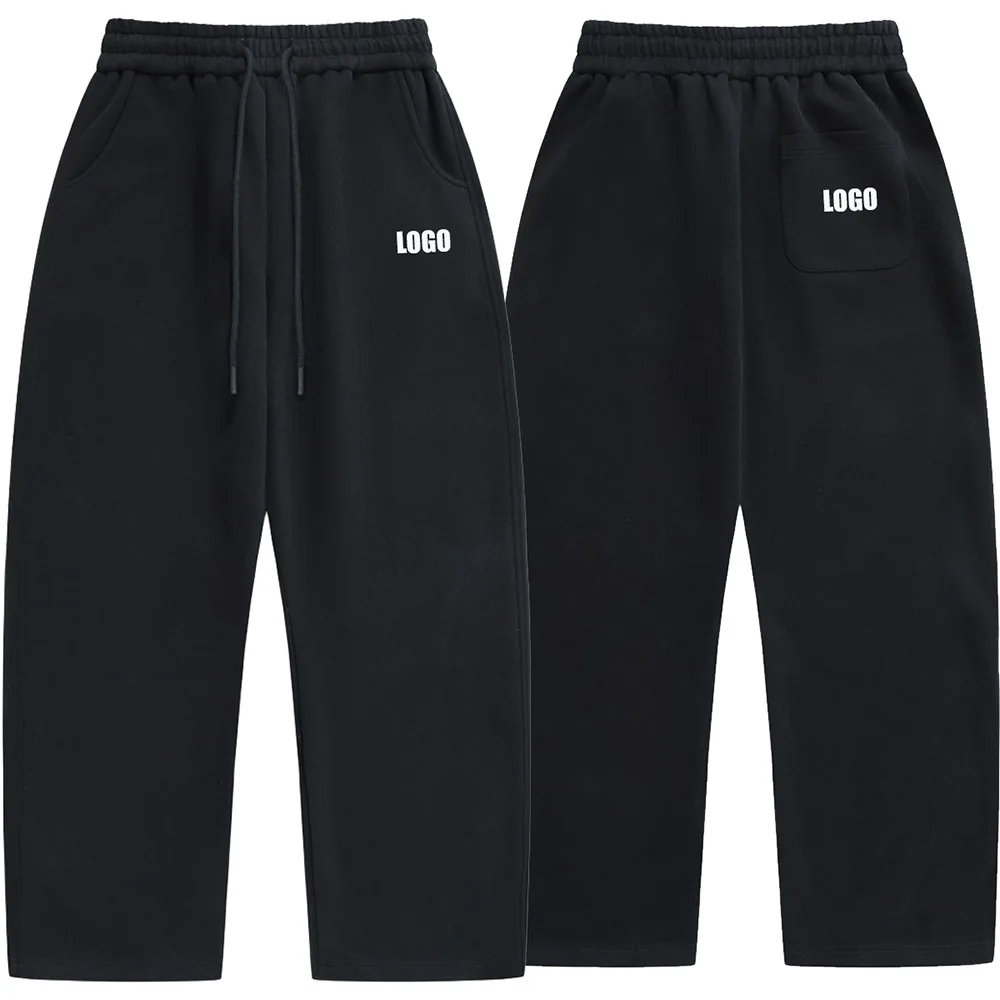 Personalized LOGO Customized Men's 2026 Autumn 420G Cotton Polyester New Fashion Simple Casual Men's and Women's Couple Pants
