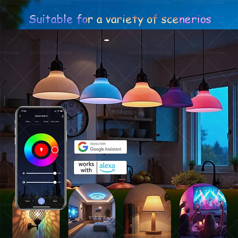 E14 Tuya Свеча Лампа Smart Life Управление Приложением Умная Лампа Wi-Fi Bluetooth RGBCW Светодиодный Свет 220 В Alexa Google Home Alice Smartthings