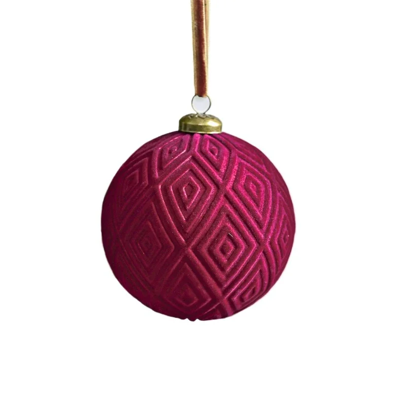 

Christmas ball velvet three-dimensional retro ball kit party decorations