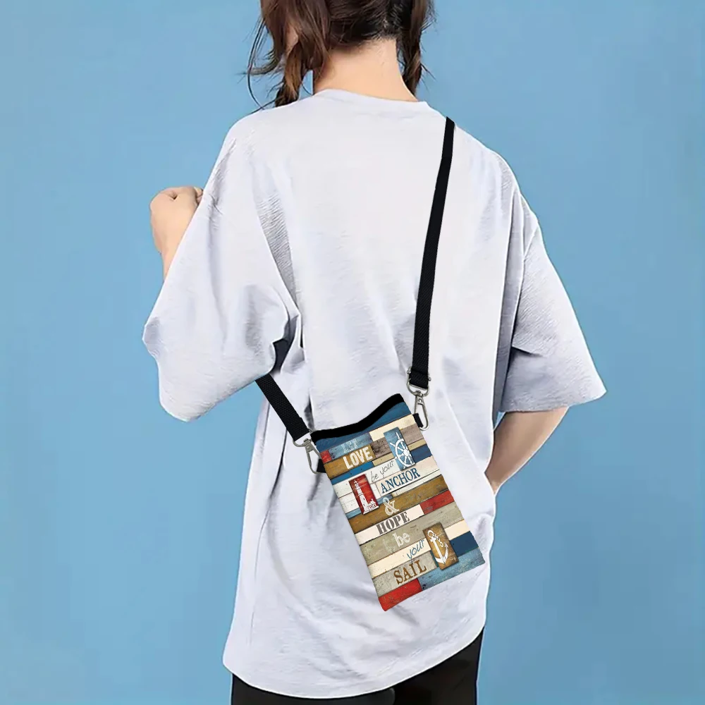 

Retro Lighthouse Ship Shoulder Bag High QualityPhone Bag with Adjustable Strap, Casual Style Women's Wallet Storage Bag1.20