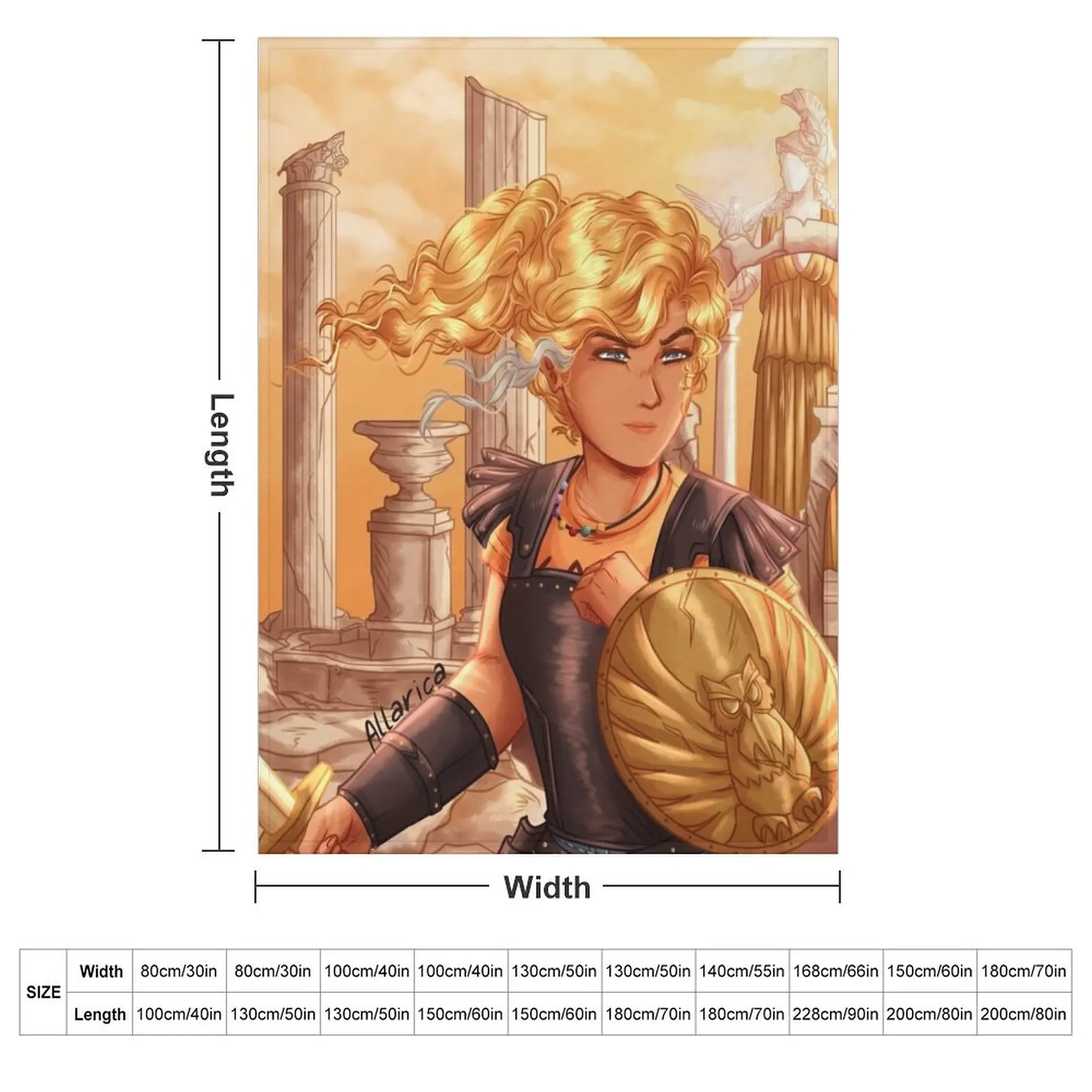 Annabeth Chase Gold Throw Blanket blankets ands Baby Stuffeds Sleeping Bag Thins Beach Blankets