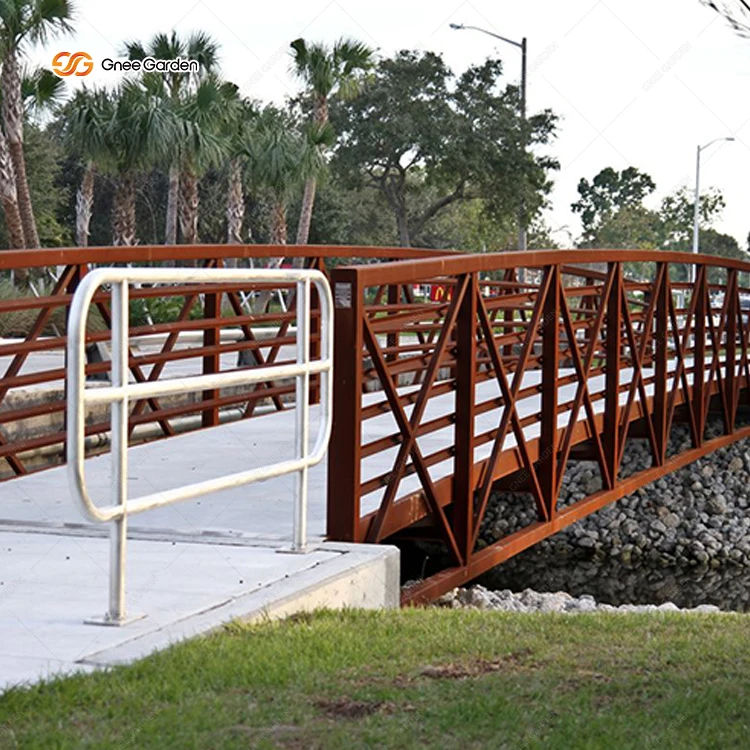 Top Seller Outdoor Decorative Rusty Corten Steel Pedestrian Bridge