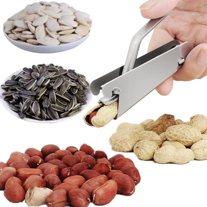 Stainless Steel Seed Peeler Tongs Melon Seed Opener Sunflower Seeds Peelers Walnut Plier Clamp for Household Kitchen Accessories