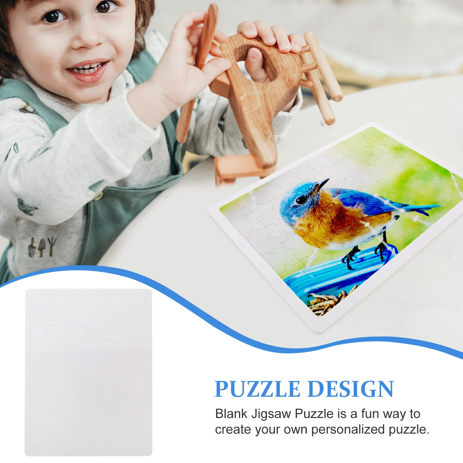 Heat Transfer A4 Wooden Puzzle Blank Jigsaw Pieces Custom Photo Gift Thermal Printing Craft Family Party Game Educational