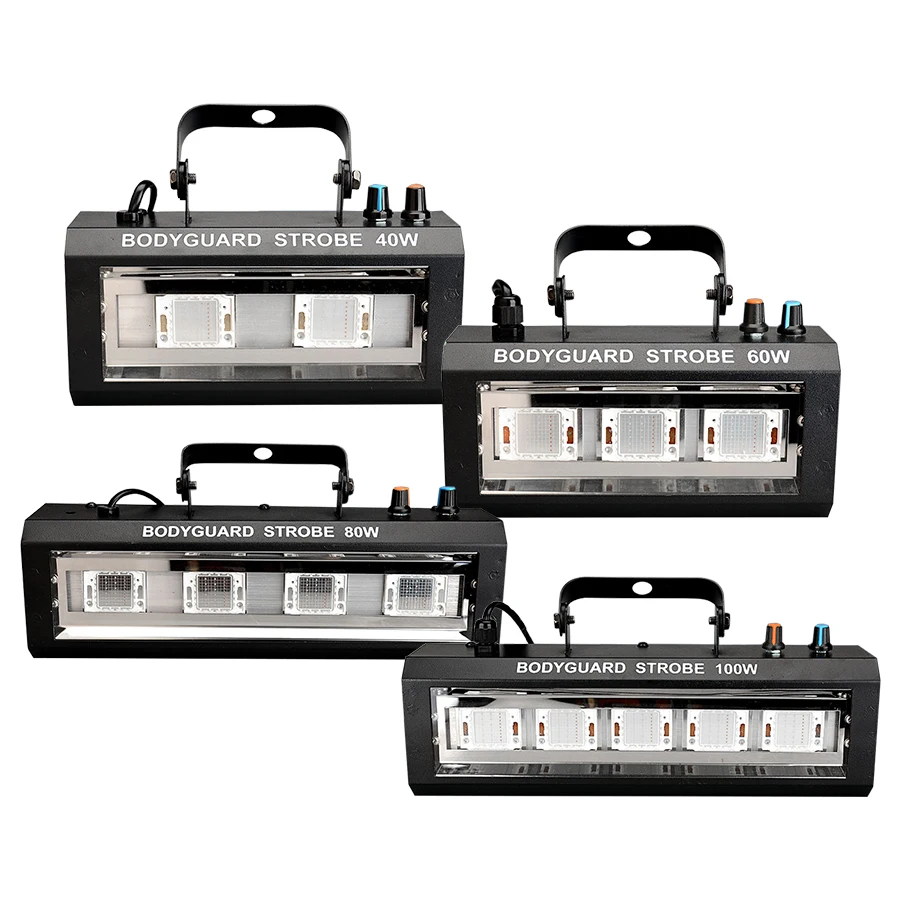 40W/60W/80W/100W Disco Sound Control Strobe Light RGB White Light DJ Flash Effect Light For Music Festival Party