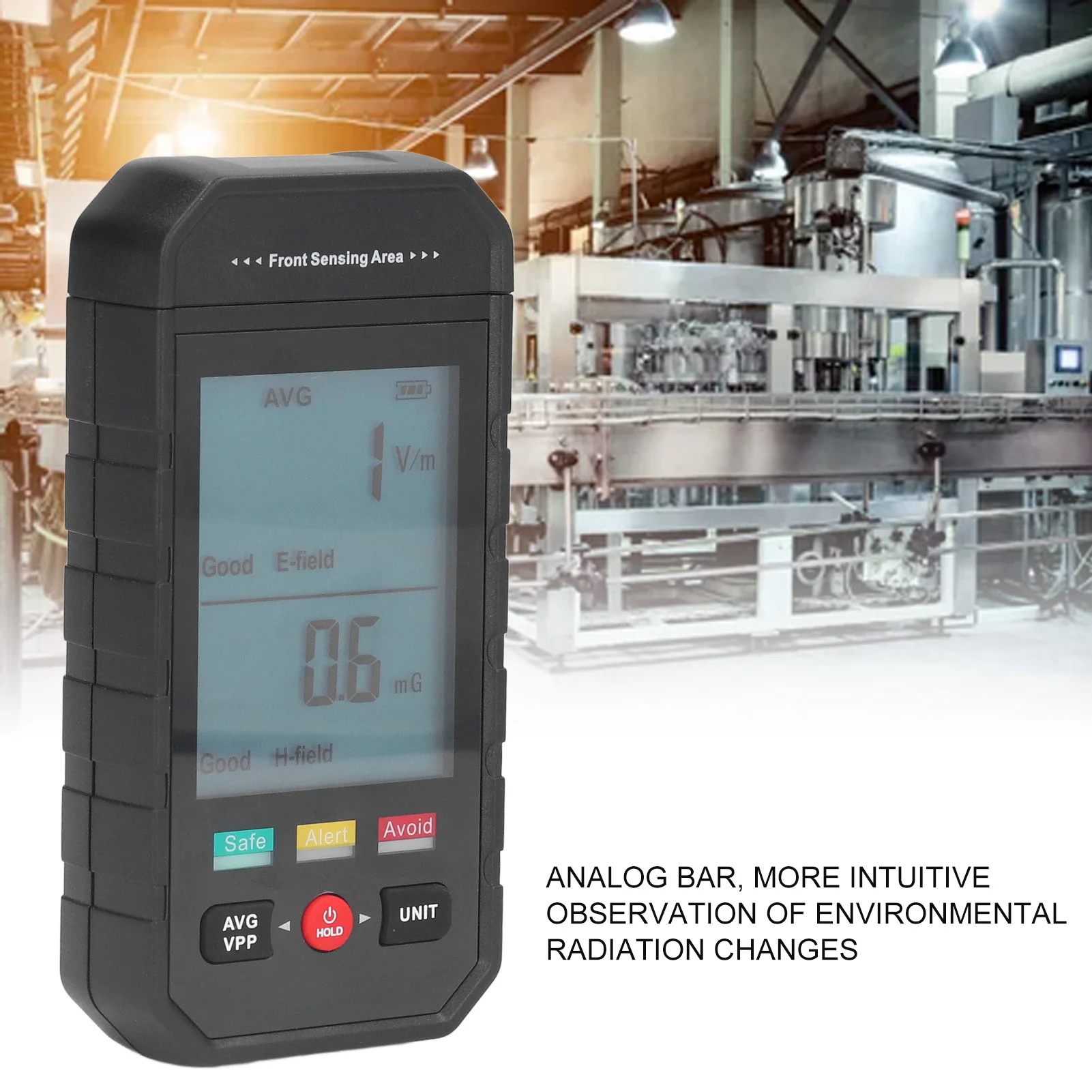 Medidor emf testador de radiação eletromagnética digital lcd detector emf para inspeções emf em casa caça fantasma ao ar livre