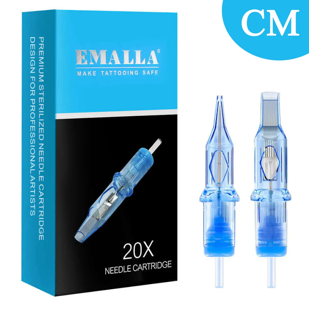 

20pcs CM EMALLA Eliot Tattoo Cartridge Needles Curved Magnum Disposable Sterilize Tattoo Needles Cartridge Machine