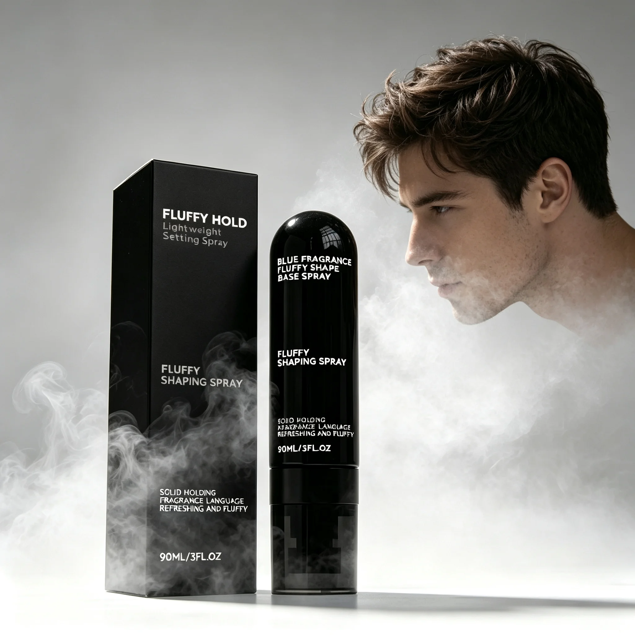 Refreshing Volumizing Hair Setting Spray, Lightweight Fine Mist, Natural Fluffy Texture, Quick Dry, Long Soft Hold,Daily Styling
