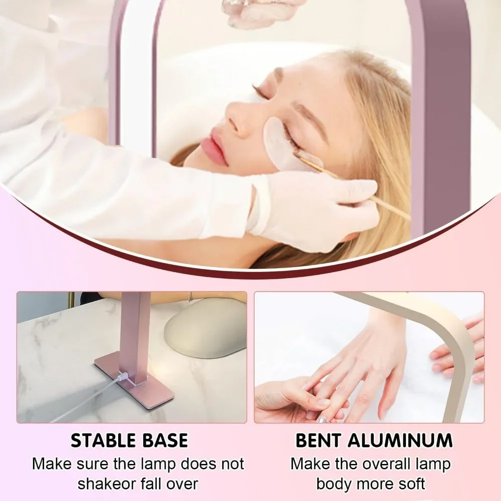 Lampe à ongles LED demi-lune en forme de U, travail de beauté, extension de cils, Eyeblogulight, lampe de table d'art d'ongle, lampe de bureau demi-lune pour ongles, nouveau