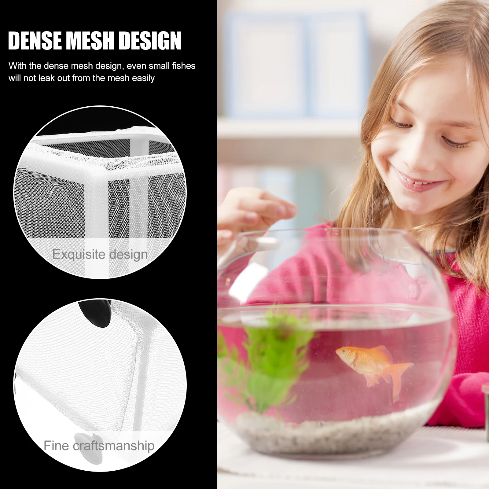 

2pcs Isolation Net Box Durable Fish Mesh Container Professional Breeder Box Incubation Separator Aquarium Tank Supply