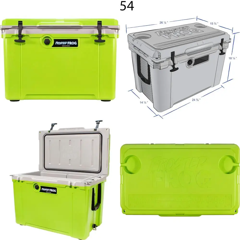 

Портативный изолированный сундук для льда — холодильник Hyper-Light на 54 литра для пляжа, напитков, кемпинга, рыбалки