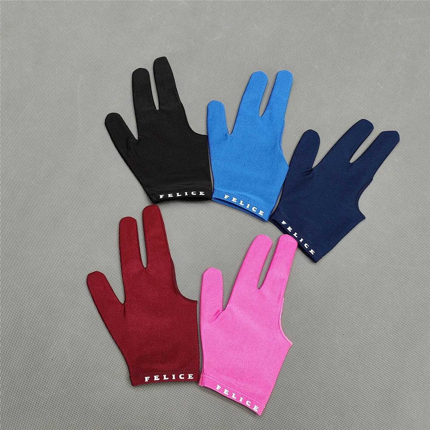 hot saltBilliard Glove FELICE Professional Fingerless Ambidextrous Medium M Size Pull-On Cotton/Spandex for Pool Snooker