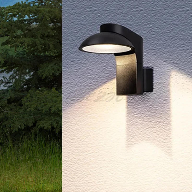 Creative LED Outdoor Wall Lamp for Residential Staircases and Corridors Adjustable Angle Rotating Wall Lamp with Aluminum Shell