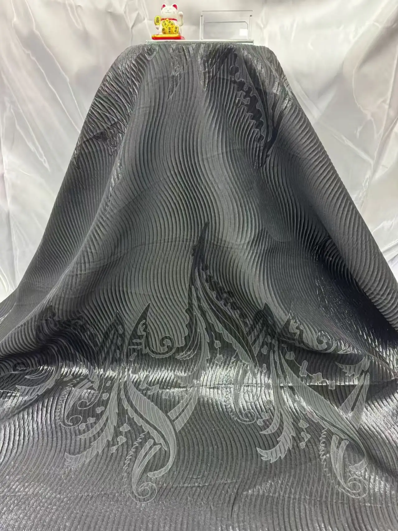 قماش دانتيل دمشقي أفريقي 2026 قماش بروكيد نيجيري تصميم ذاتي الصنع خياطة دمشقي من قماش الجاكار لملابس الزفاف الأفريقية #5