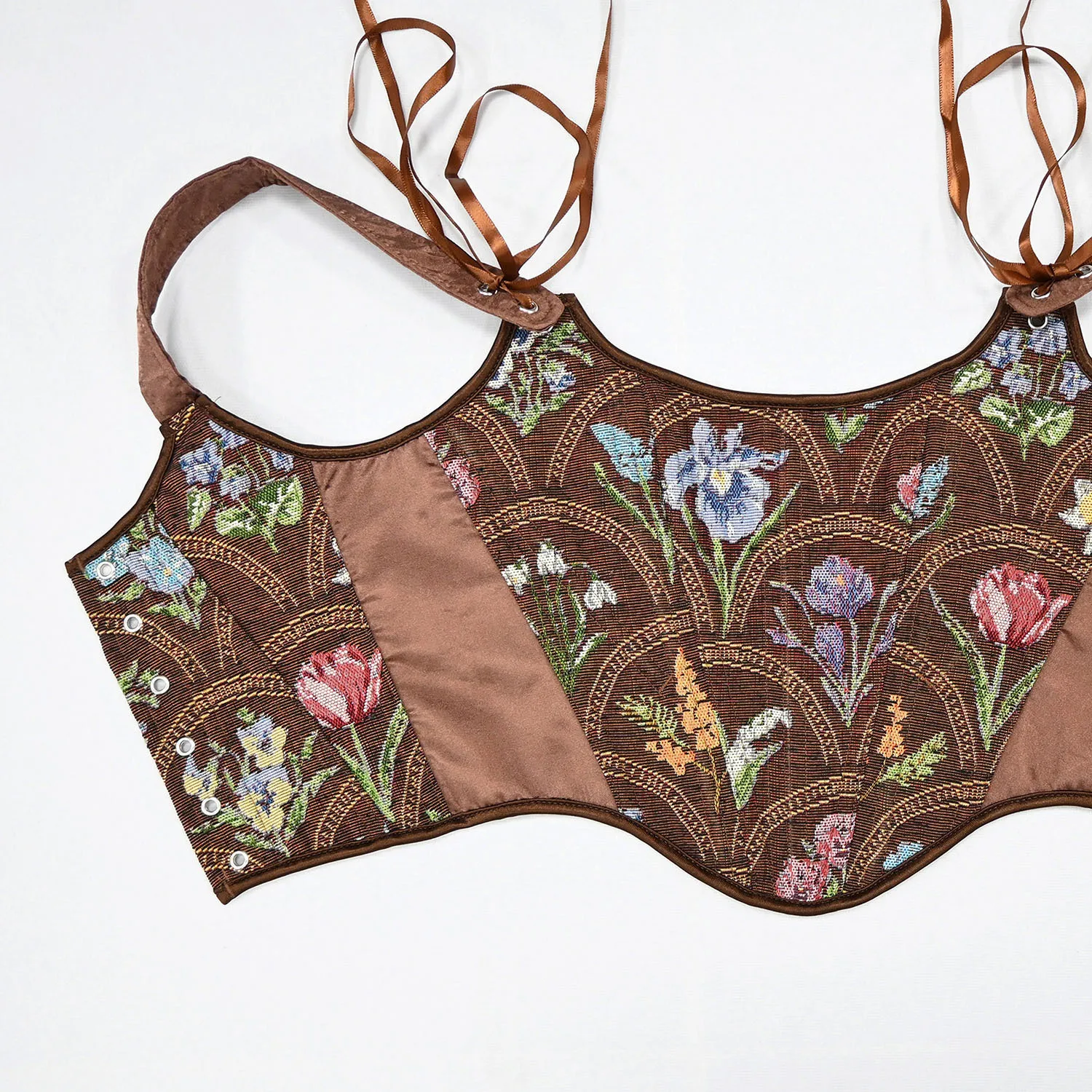 323 الأوروبية والأمريكية عبر الحدود مثير الرجعية الطباعة حزام خلفي عظم السمك الجسم النحت لباس خارجي مشد ملابس داخلية 2025