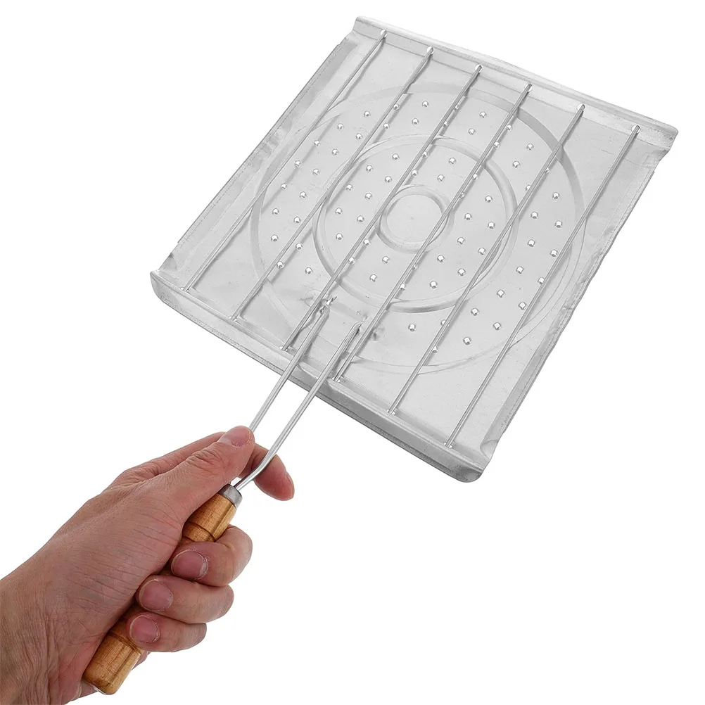 

2Pcs Bread Toaster Rack Wooden Handle Multifunctional Outdoor Barbecue Tool Fish Grill Clip Bbq Grill Accessories Camping