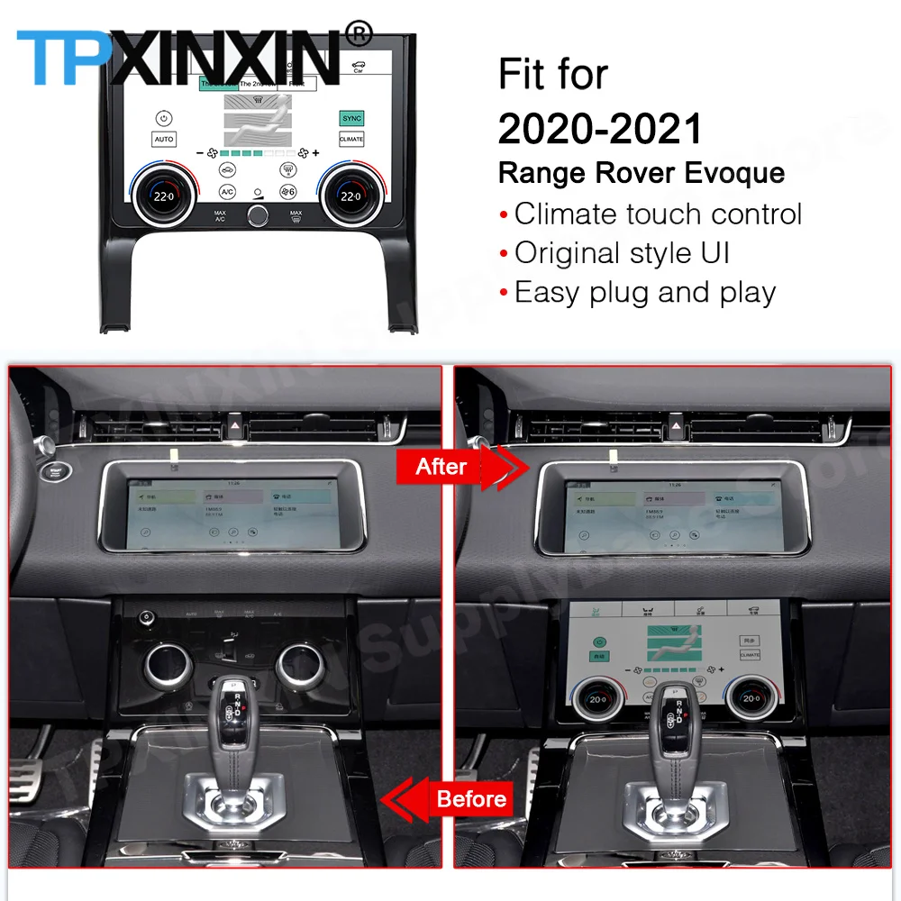 Air Conditioner Control For Land Rover Range Rover Evoque 2020 2021 AC Panel Car Touch LCD ISP Screen Condition Climate Board
