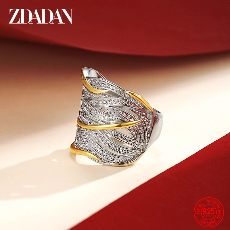 Women's 925 Sterling Silver Braided Finger Ring, Party Gift
