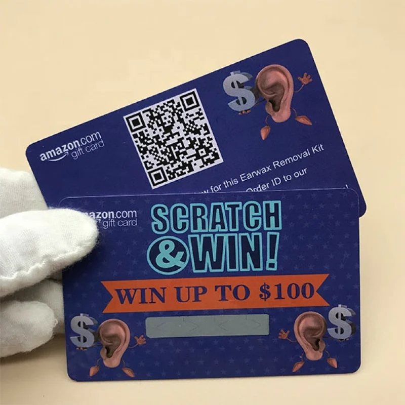 

Custom Factory Price Full Color Printing Paper Code Post PVC Plastic Material Online Winning Card/lottery Ticket Scratch Off