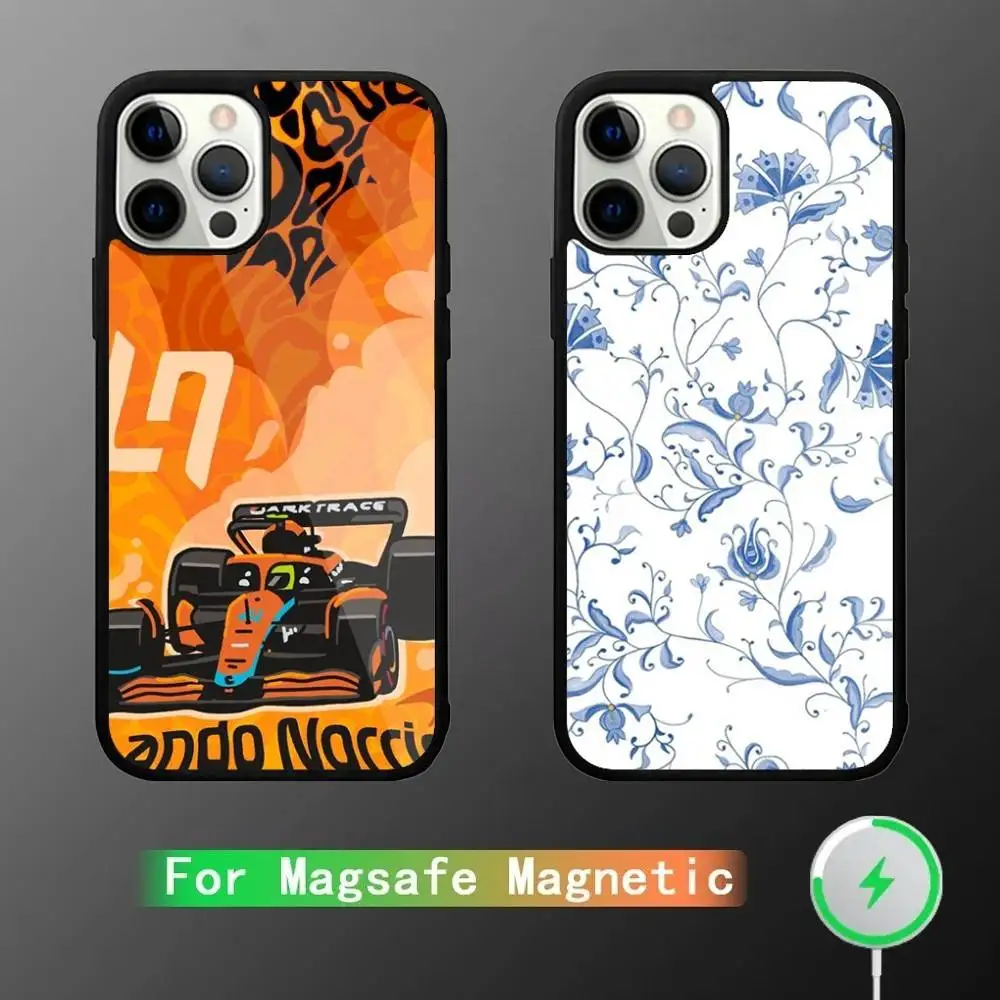 

L-Lando Norris Phone Case For iPhone 16,15,14,13,12,11,Pro,Max,Plus,Mini,SE New Magsafe Magnetic Wireless Charging