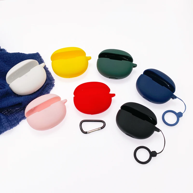 ซิลิโคนสำหรับ OPPO Enco Air / Air 2แหวน Anti-Drop Shockproof หูฟังป้องกันกรณีหูฟังกล่องกรณี Fundas