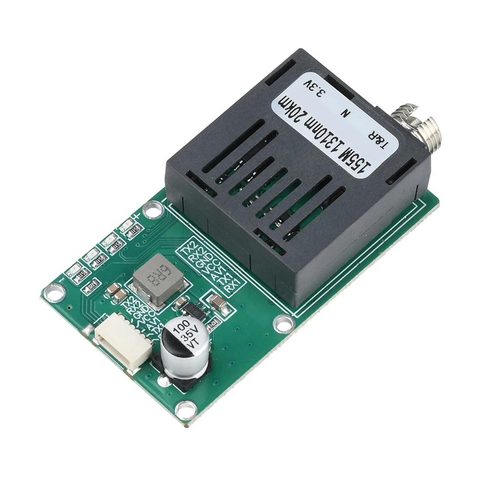 وحدة الإرسال والاستقبال الضوئية TTL للسماء/الأرض للطائرات بدون طيار تيار مستمر 5.5-26 فولت اتصالات الألياف البصرية حتى 20/40/60 كيلومتر FC RX/TX/AV/VCC/GND